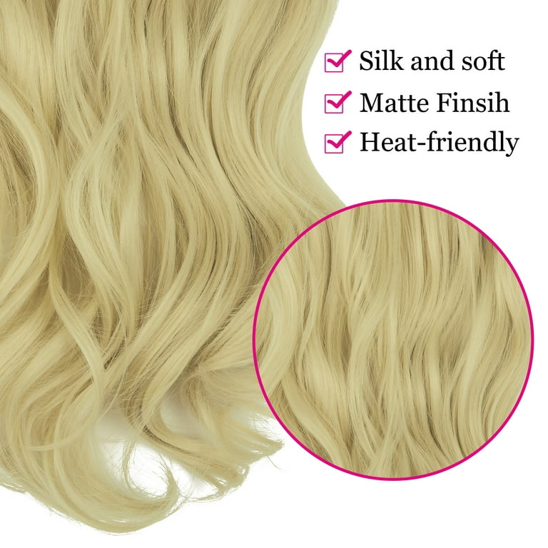 SHCKE Secret Hair Extensions 20 Inch Invisible Dirty Blonde Hair