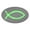 Clear, variant on CafePress - Neon Green Jesus Fish Oval Sticker - Sticker (Oval)