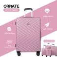 thumbnail image 5 of Travelhouse 4 Piece Hardshell Luggage Set Hardside Lightweight Suitcase TSA Lock Spinner Wheels.(Pink), 5 of 7