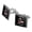 Silver, variant on Vampire Sleigher Slayer Funny Humor Square Cufflink Set - Silver or Gold