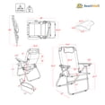 thumbnail image 6 of Heavy Duty Tall Beach Chair for Adults | 17" High Seat, 4-Position Reclining | Insulated Cooler & Storage Pouch, Shoulder Carry Strap, 300 lb Capacity, 6 of 9