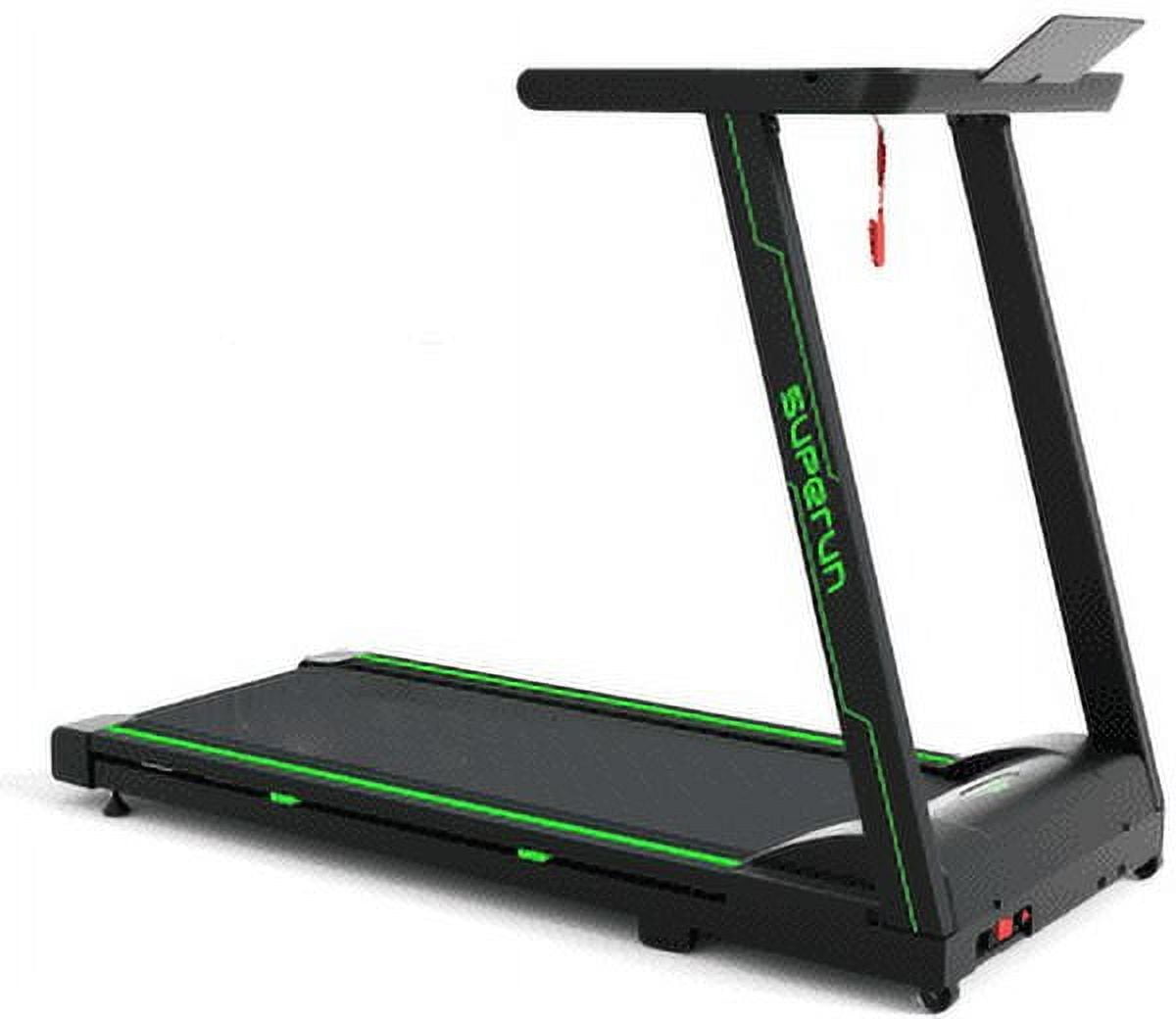 SSPHPPLIE 3HP Folding Treadmill for Home, APP Control , 300LB Walking Pad Running Data Analysis, (Green)