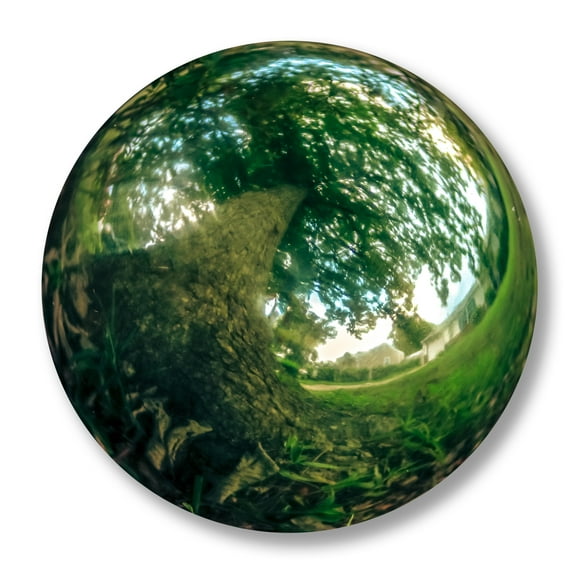 Trademark Innovations 8" Stainless Steel Gazing Mirror Ball (Green)