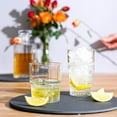 thumbnail image 6 of Bormioli Rocco Bartender Novecento Hi-Ball Glasses - Set of 4, 13.75 Oz. Cylindrical Retro Tumblers with Geometric Base - For Cuba Libre, Gin Tonic, Mixed Drinks - Made in Italy, Dishwasher Safe, 6 of 9