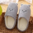 thumbnail image 2 of Halloween Men and Women Slippers,Comfort Soft Bottom Cute Bear Home Mute Slippers for Wooden Floor Winter Warm Couple Indoor Outdoor Shoes(Light Gray,7), 2 of 4