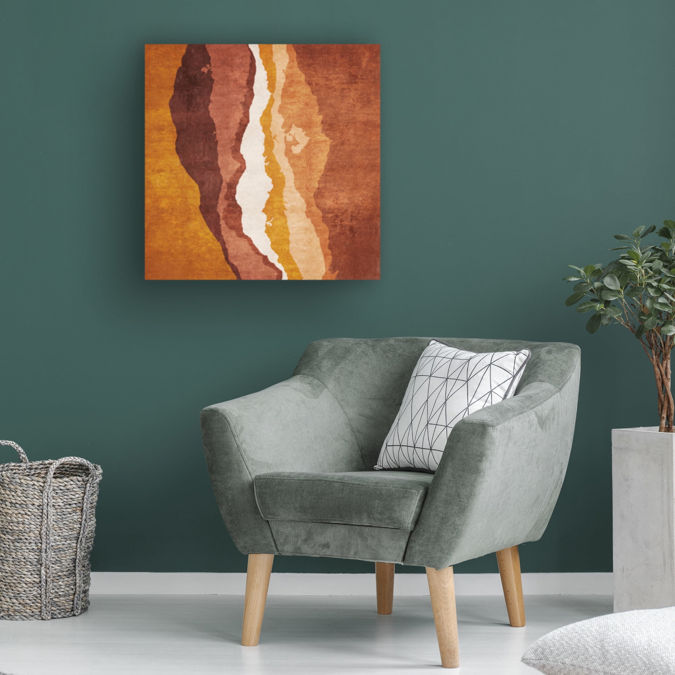 Trademark Fine Art Emel Tunaboylu  Hardal Catlak Katmanlar Canvas Wall Art