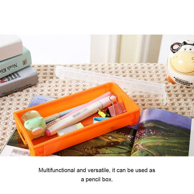 Storage Box Pencil Case Multicolored Large Storage Box Brush Capacity Multipurpose Transparent Makeup Tool Holder Cosmetic Boxes Blue