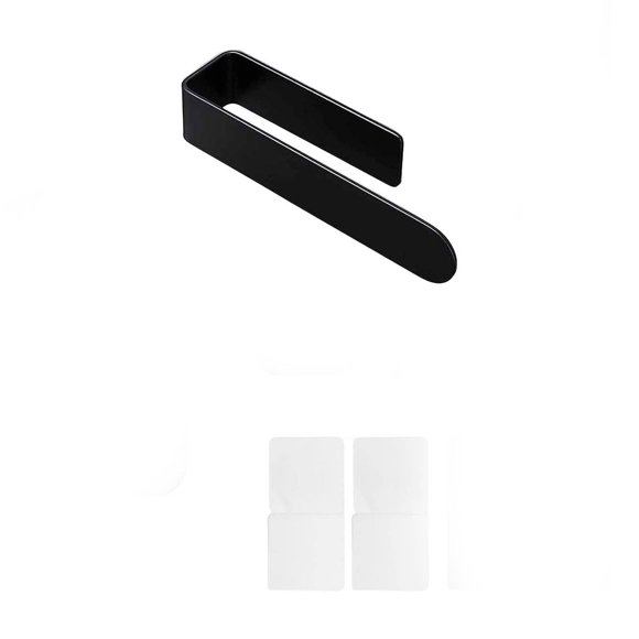 Rack Storage Solutions—Self Hand Towel Holder for Bathroom Wall Mounted Brushed Black Transparent Acrylic Made of Acrylic with One Generation of Acrylic