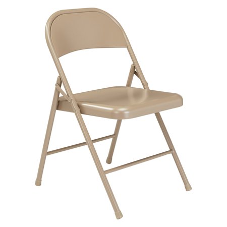 National Public Seating Commercialine All Steel Folding Chairs - 4 Pack