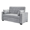 thumbnail image 5 of Serta Monroe Modern Convertible Loveseat with Full Size Sleeper, Light Gray Woven Fabric, 5 of 9