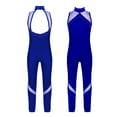 thumbnail image 5 of iEFiEL Girls Mesh Patchwork Gymnastic Leotard Open Back Jumpsuit with Faux Diamonds, 5 of 6