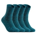 thumbnail image 2 of Big Girl's Women's 6 Pairs Pack Fashion Soft Wool Crew Socks One Size AHR1613Blue, 2 of 3