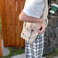 thumbnail image 1 of Bolsa informal para mujer, con múltiples bolsillos, con cordón, resistente al agua, para uso diario femenino, 1 of 6
