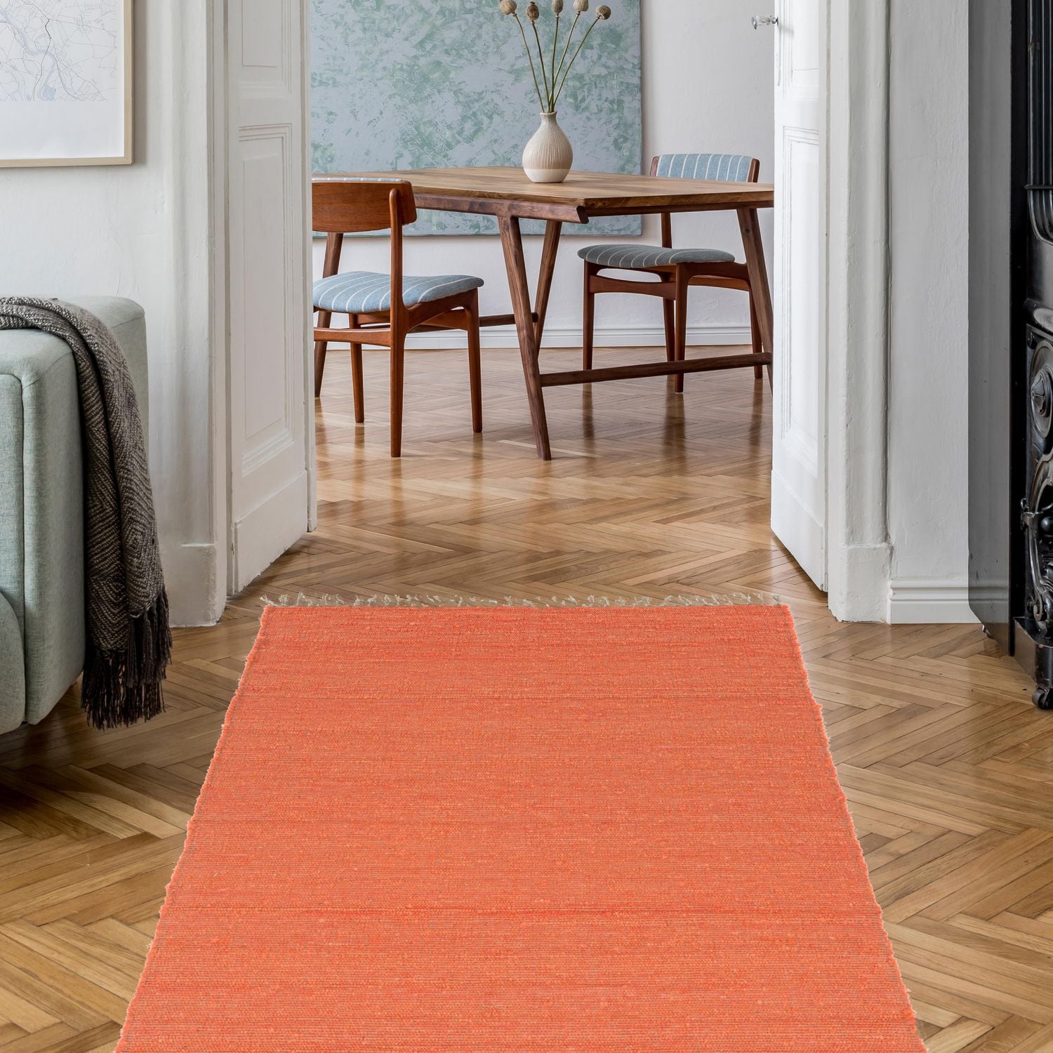 Verginia Berber Coral 3 ft. 6 in. x 5 ft. 6 in. Accent Rug