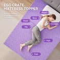 thumbnail image 2 of 4 Inch Egg Crate Memory Foam Mattress Topper Queen Size, Soft Mattress Pad for Back Pain Relief, Bed Topper, CertiPUR-US Certified, 2 of 11
