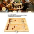thumbnail image 3 of 3 in 1 Game Chessboard, Storage Function Excellent Wood Scratch Resistance Fine Workmanship Checker Chess Board Set  for School Travel Party 24x24cm / 9.4x9.4in,44x44cm, 3 of 7