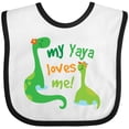 thumbnail image 3 of Inktastic My Yaya Loves Me Grandson Dinosaur Boys Baby Bib, 3 of 4