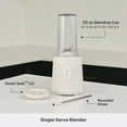 thumbnail image 4 of Thyme & Table 900 W 25 oz Single Serve Blender with Tritan Vessel, Smart Seal Lid and Straw, 6-Point Stainless Steel Blade, Sand White, 4 of 12