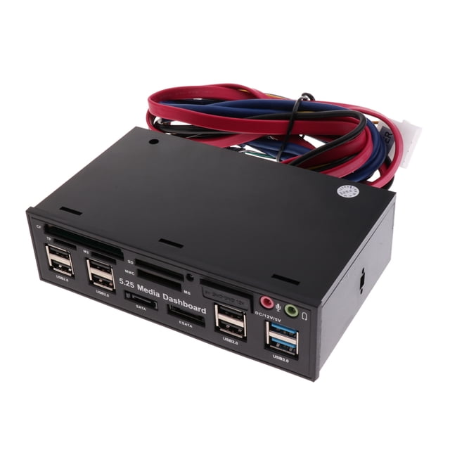 Tablero de Instrumentos Multimedia perfecl de escritorio 5.25 Panel frontal Lector de Tarjetas USB 3.0 y 2.0