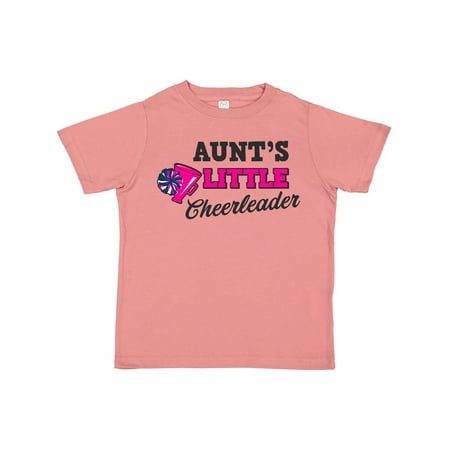 

Inktastic Aunt s Little Cheerleader with Megaphone and Pom Poms Gift Toddler Toddler Girl T-Shirt
