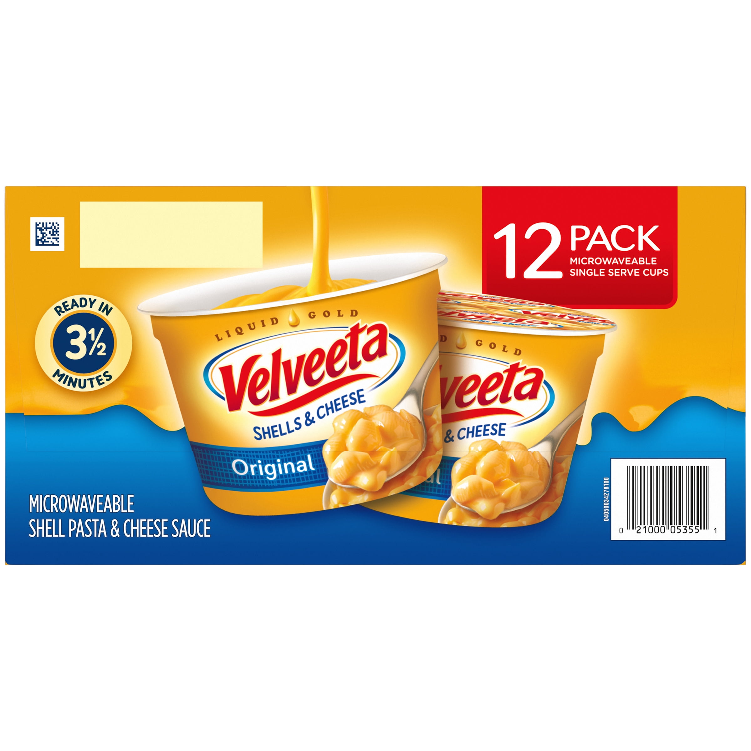 (12 Pack) Velveeta Shells Pasta & Cheese Sauce, 2.39 oz Cups