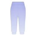 thumbnail image 5 of Zedker Capri Pants for Women Loose Yoga Lounge Joggers Pajama Pants with Pockets Light Blue Plus XXXL, 5 of 6