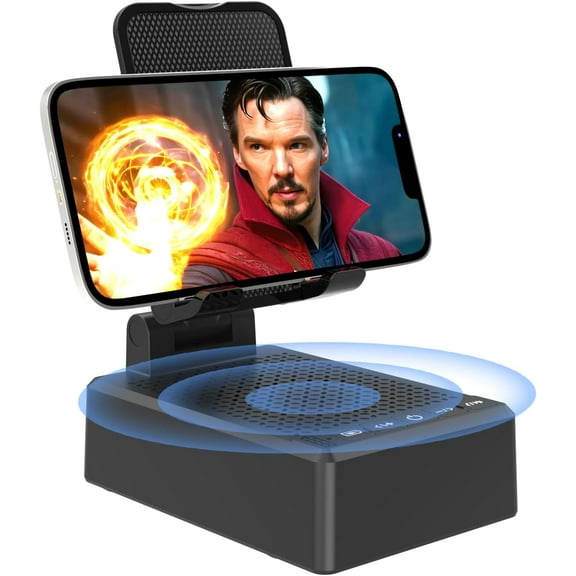 Gifts for Men Women,Cell Phone Stand with Wireless Bluetooth Speaker Anti-Slip Base HD Surround Sound Compatible with iPhone Smartphones,Cool Gadgets for Men,Birthday Gifts for Him Husband Boyfriend