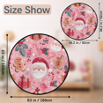 thumbnail image 2 of CURLYOOT Round Rug 3ft Santa Claus Area Rug, Washable Circle Mat Non Slip Floor Carpet Mat, Gingerbread Man Soft Indoor Rugs for Entryway Living Room Dining Room Bedroom, 2 of 7