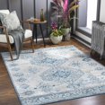 thumbnail image 4 of Hauteloom Buawan Living Room, Bedroom Area Rug - Traditional - Blue, Denim, Gray - 5'3" x 7', 4 of 7