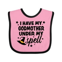 Inktastic I Have My Godmother Under My Spell with Cute Witch Hat Boys or Girls Baby Bib