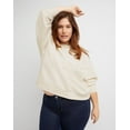 thumbnail image 6 of Hanes Originals Women's Fleece Sweatshirt (Plus Size) Natural 2X, 6 of 6