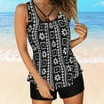 thumbnail image 2 of Swim Suits for Women 2024 Tankini Summer Two Piece Bathing Suits Print Sling Swim Tank Top with Shorts Beach Swimwear, 2 of 6