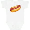thumbnail image 3 of Inktastic Hot Dog Illustration with Mustard Onions and Ketchup Boys or Girls Baby Bodysuit, 3 of 5