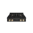 thumbnail image 2 of ZLINE 30 in. Autograph Edition Paramount Gas Rangetop with 4 Burners and Porcelain Cooktop in Black Stainless Steel with Polished Gold Accents (SRTBZ-30-G), 2 of 2