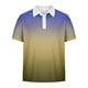 thumbnail image 4 of Blusa y camisa de manga corta con cuello vuelto para hombre, top estampado degradado, top/camisa informal de manga corta con solapa, tops para hombre, 4 of 5