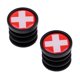 thumbnail image 3 of 1 par de tapones universales para manillar de bicicleta con diseño de bandera nacional, para montaña Suiza, 3 of 8