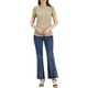 thumbnail image 2 of INSPIRAR CHIC Blusa Casual de Manga Corta con Volantes y Lunares para Mujeres T M Beige Claro, 2 of 7