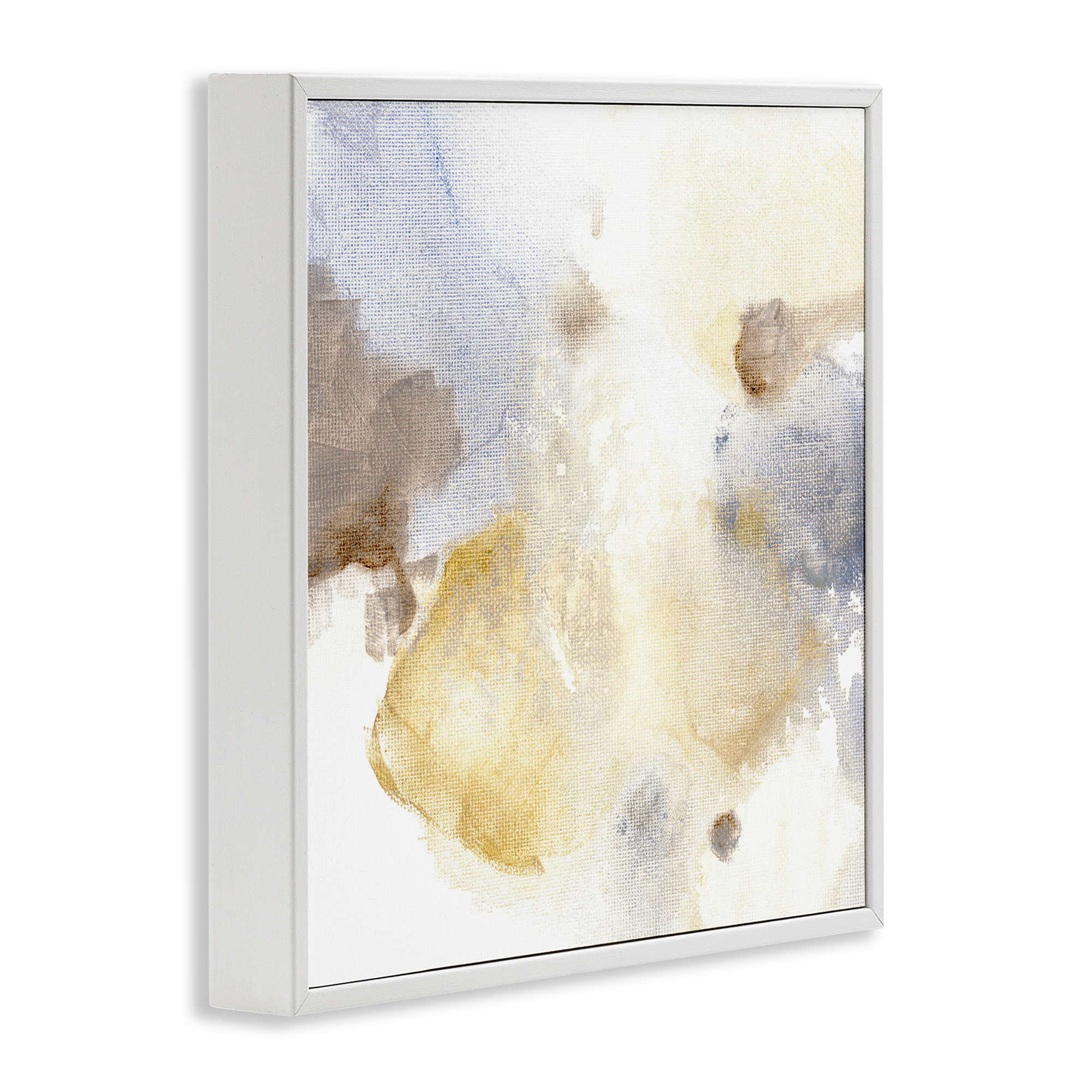 Stupell Industries Subtle Cloudy Abstract Abstract Painting White Framed Art Print Wall Art, 17 x 17