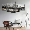thumbnail image 2 of TISHIRON 5PCS Framed Canvas Wall Art Set,60"x32" Richmond, Virginia Panoramic Cityscape Canvas Art Decor, 2 of 7
