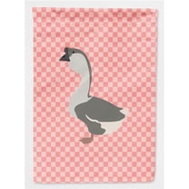 Caroline's Treasures BB7899GF African Goose Pink Check Flag Garden Size , Small, multicolor