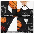 thumbnail image 6 of Basketball and Hoop Black Pattern Teens Toddler Nap Mat with Pillow, Sleeping Mat Bag for Preschool Daycare 59"x22", 6 of 6
