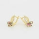 thumbnail image 3 of Aretes Hoja Flor Swarovski Flor Topacio Fuego Oro 14K Lam dorado Unitalla, 3 of 7