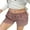 Dark Brown, variant on Michellecmm Women Summer Shorts Plaid Print Patchwork Elastic Waist Short Pants