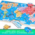 thumbnail image 4 of Rompecabezas de mapa de Estados Unidos de madera Montessori Mama y rompecabezas de mapa de continentes y océanos del mundo (rompecabezas de mapa mundial), 4 of 6
