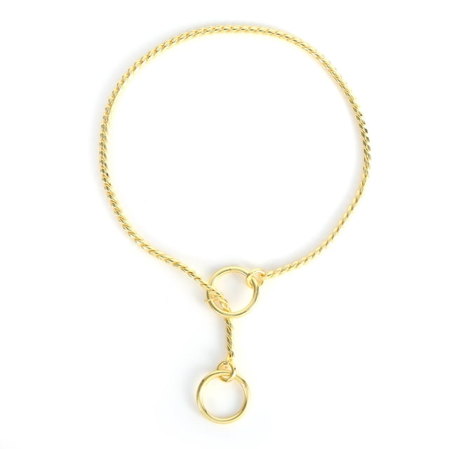 Chaîne de Rasoir pour Chien à Contrôle Doux, Collier de Rasoir en Cuivre 2 Couleurs, Design à Double Anneaux pour Animaux de Compagnie Chiens