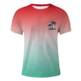 thumbnail image 3 of Krdevn Men's Spring and Summer All Print Short Sleeve Round Neck T Shirt Floral Trend Bottoming Shirt Tops,M, 3 of 4