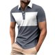thumbnail image 1 of Camisas Elvqul de Caballero Playa Patchwork Manga Corta Gris Deportivas Abotonada con Solapa, 1 of 4