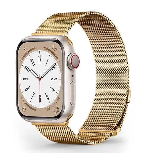 WorryFree Gadgets Banda magnética de malla metálica para Apple Watch 41/40/38 mm Banda de moda para mujeres y hombres con correa de cierre deportivo milanés para iWatch Series 9 8 7 SE 6 5 4 3 2 1 (41