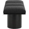 thumbnail image 6 of Meridian Furniture Pavilion Black Boucle Fabric Bench, 6 of 7