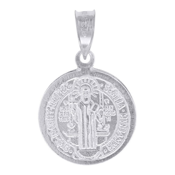 925 Sterling Silver Unisex St. Benedict Saints Religious Charm Pendant for Men Women